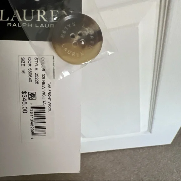 Lauren Ralph Women’s Tab Front Wool Blend Long Camel Coat Size 16 NWT MSRP $345 - Picture 4 of 9